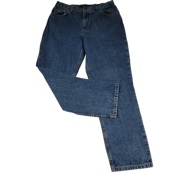 Vtg LA Blues Jeans Blue High Waist Tapered Mom Womens 10 Petite 10P 28x28 - Picture 8 of 16